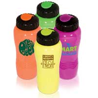 Recycled Neon Water Bottles